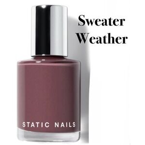 Static Nails Liquid Glass Nail Lacquer Full Coverage 12ml .41oz SWEATER WEATHER